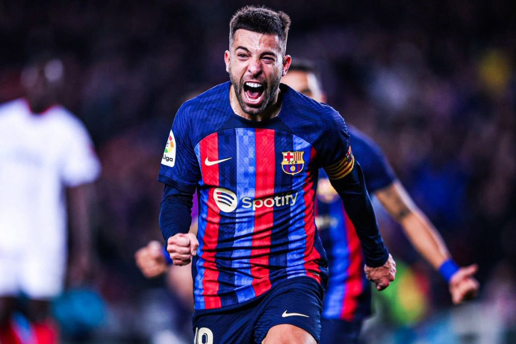 Jordi Alba scored the crucial opener for Barcelona