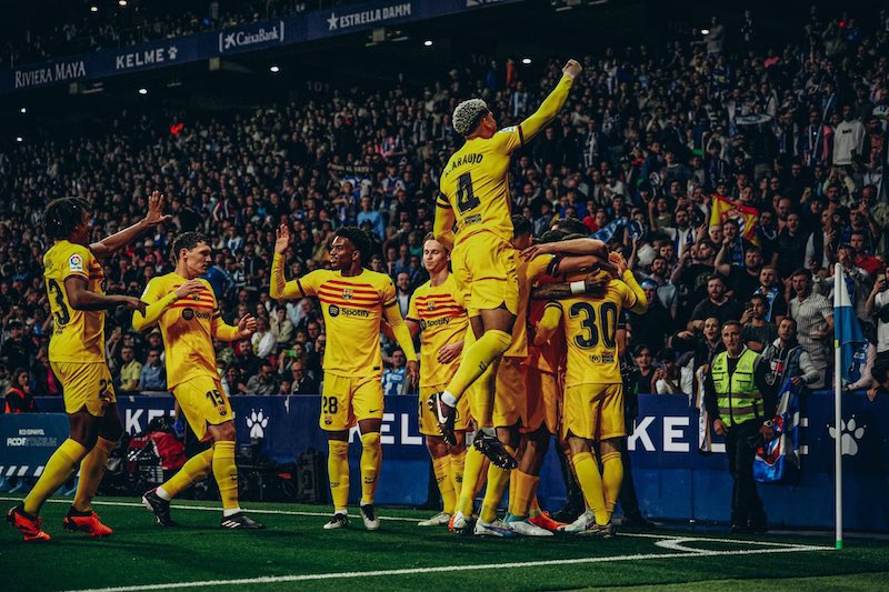 Barca won 27th La Liga at RCDE Stadium-min