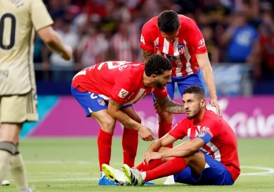 Atletico Madrid Koke out for one month for injury