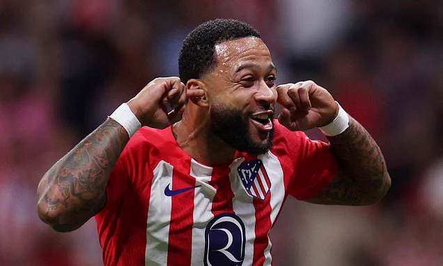 Depay grabbed first goal for Atletico