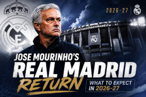 Jose Mourinho returns to Real Madrid for the 2026-27 season at Santiago Bernabeu