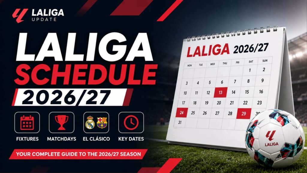laliga 2026/27 schedule, fixtures, matchdays and kickoff times