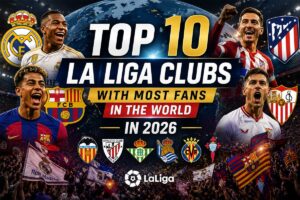 Top 10 La Liga Clubbs with most fans in the world 2026