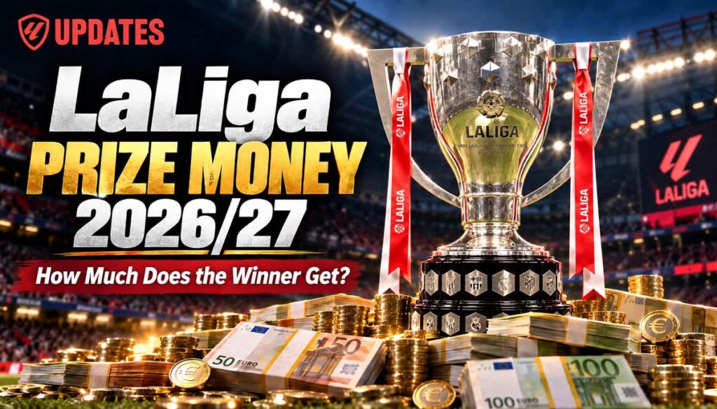 Laliga Prize Money Trophy Spotlight-banner
