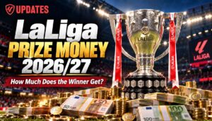 Laliga Prize Money Trophy Spotlight-banner