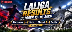 Featured image of article Laliga Result October 16-18, 2026 article