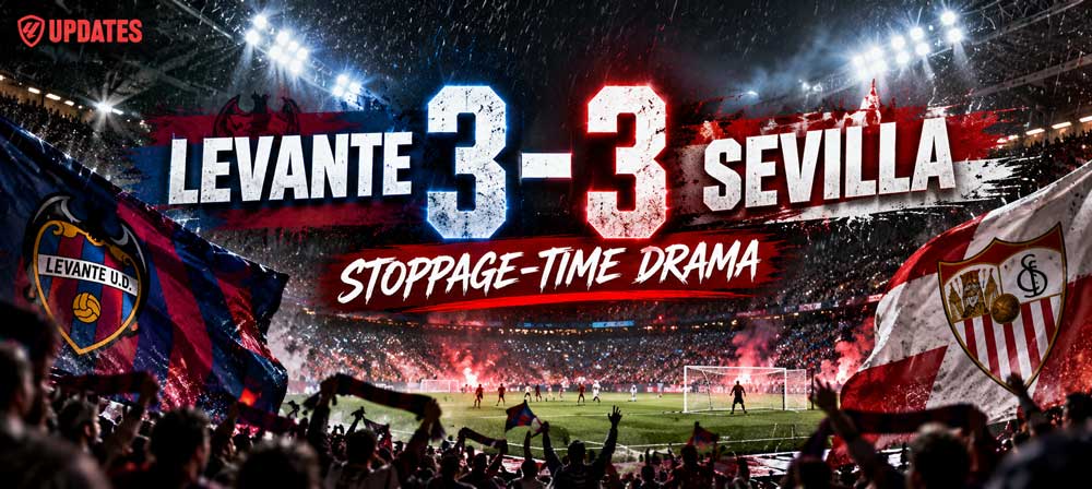 Featured image of article Laliga Result October 12 Levante-3–3-Sevilla