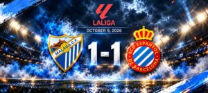 Featured image of article October 9 Malaga and Espanyol Stormy-1-1-Showdown