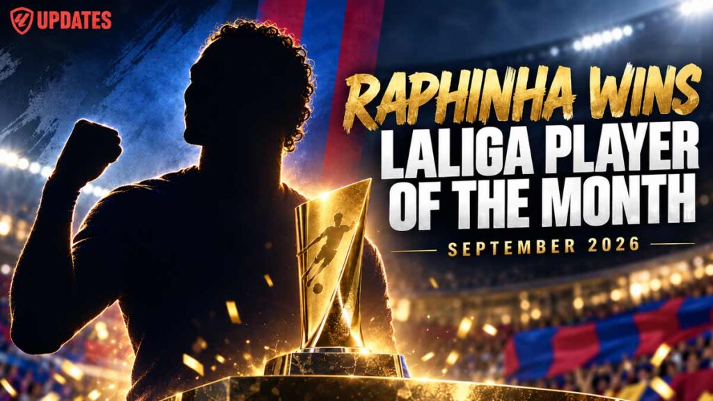 Featured image of Raphinha Wins LaLiga Player of the Month